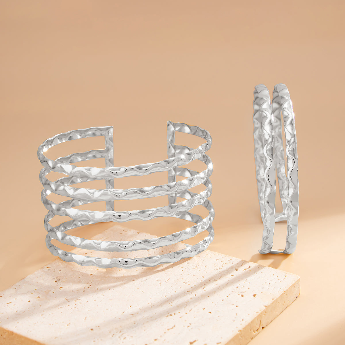 Chunky Geometric Cuff Bracelet