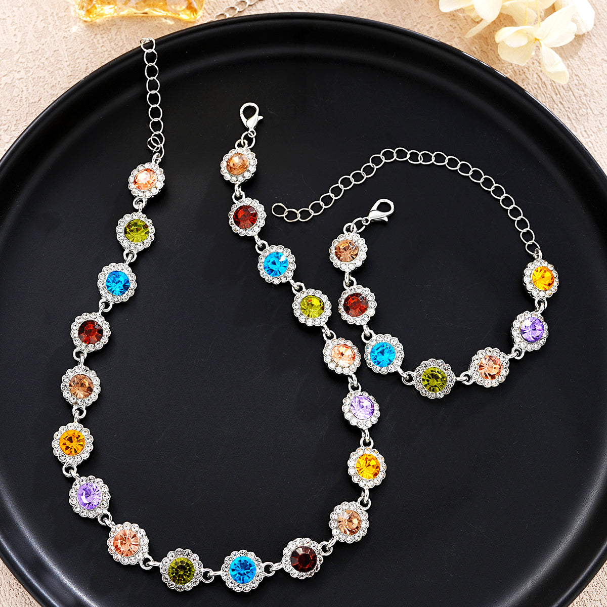 Colorful Choker & Bracelet Set