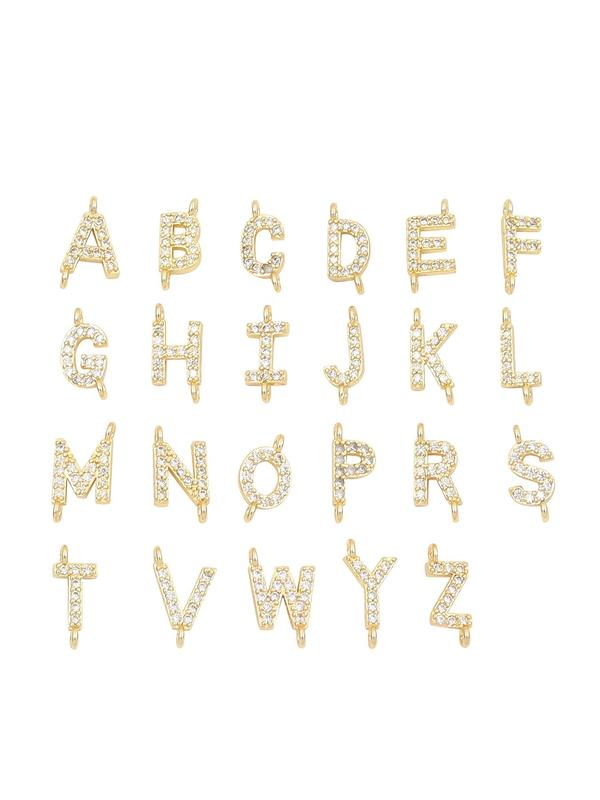 Crystal Bow Knot Letter Necklace