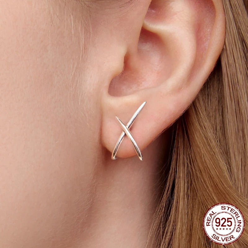 Dainty X Earrings