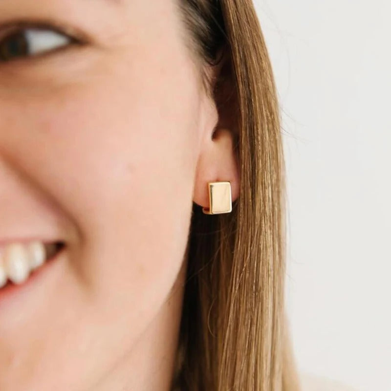 Geometric Square Hoop Earrings