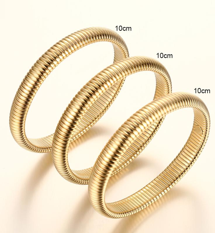 3pc Chunky Bangle Bracelet Stack