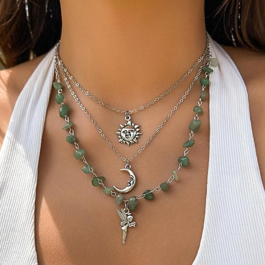 3pc Celestial Layered Necklace Set