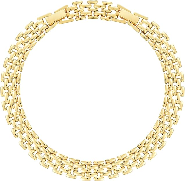 2pc 14k Chunky Link Bracelets