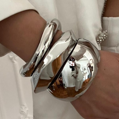 3pc Chunky Cuff Bracelet Set