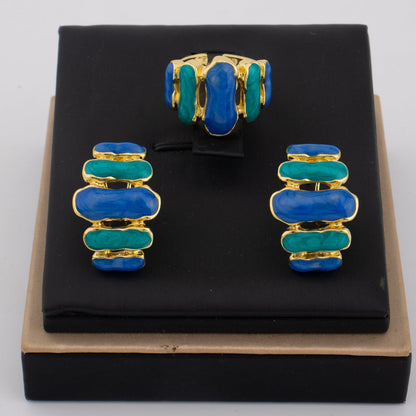 Colorful Earrings & Ring Set