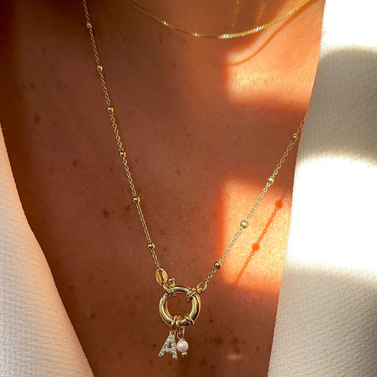 Rosary Necklace with Ring Clasp