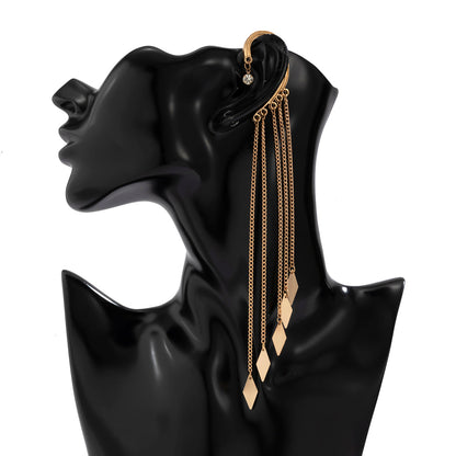 Long Tassel Clip-On Earring