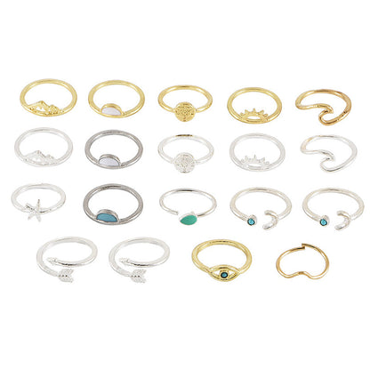 19pc Vintage Knuckle Ring Set