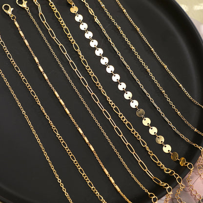 10pc Dainty Gold Chain Bracelet Set