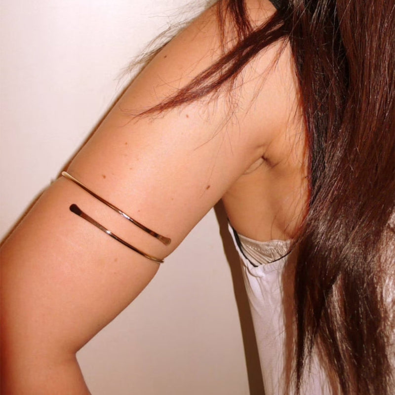 Minimalist Gold Arm Cuff Bracelet