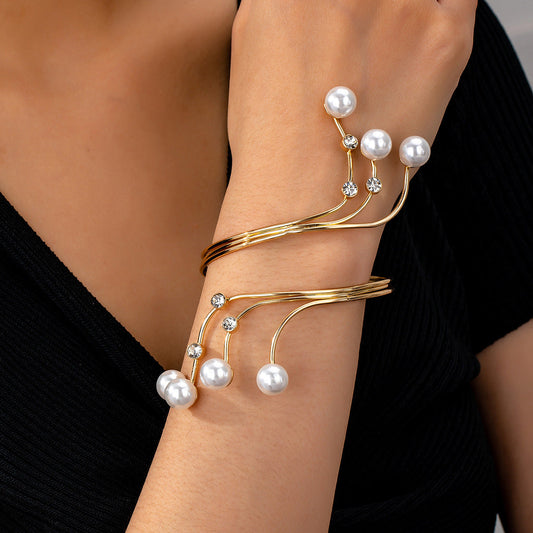 Statement Pearl Cuff Bracelet