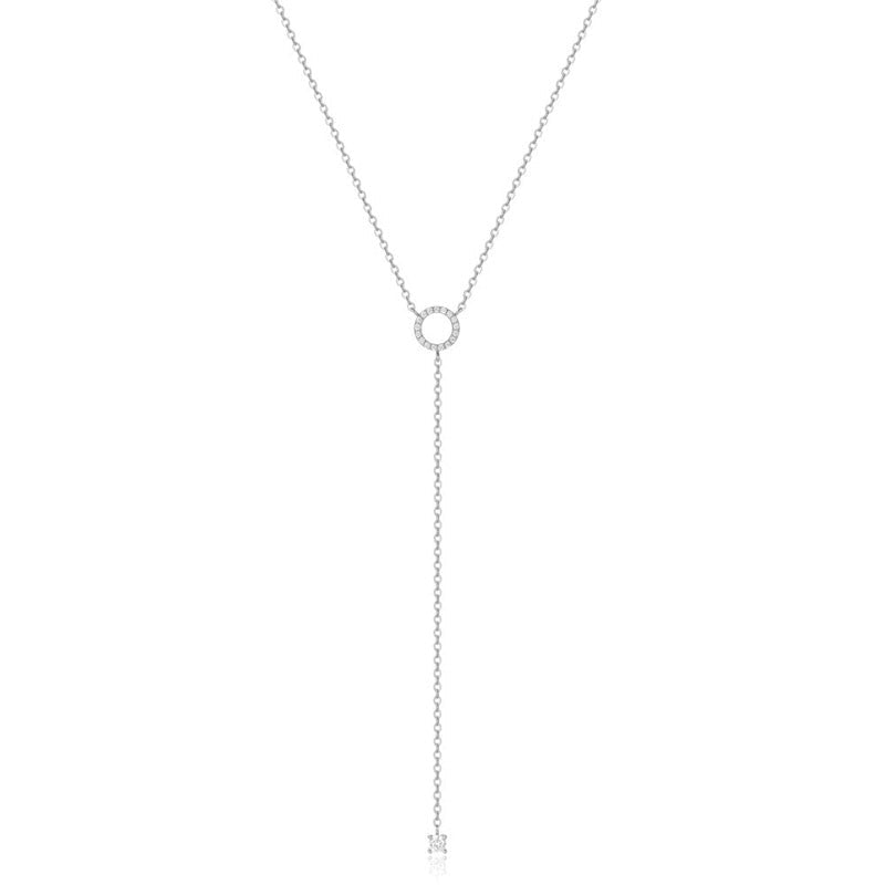 Minimal Circle Drop Pendant Necklace