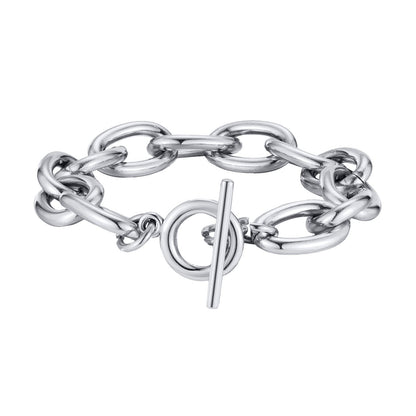 Chunky Gold Toggle Clasp Bracelet