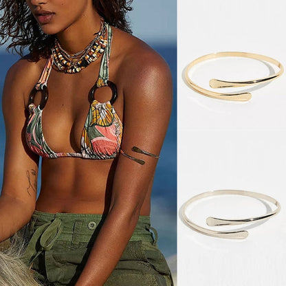 Minimalist Gold Arm Cuff Bracelet