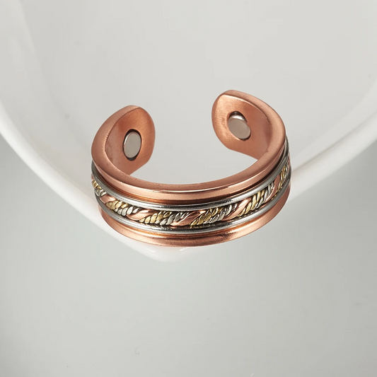 Twisted Line Copper Ring