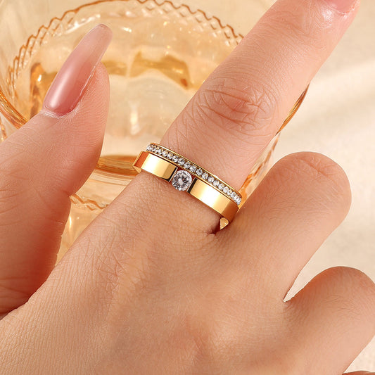2pc Crystal Accent Ring Set