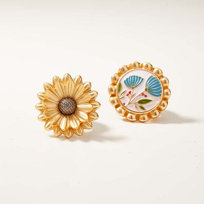 Gold Plated Floral Statement Ring