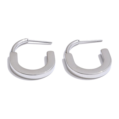 Minimalist U-Shaped Hoop Earrings