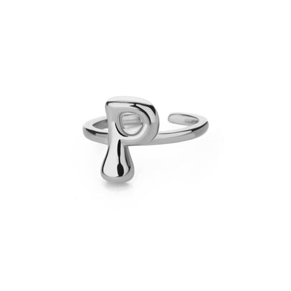 Gold Initial Statement Ring