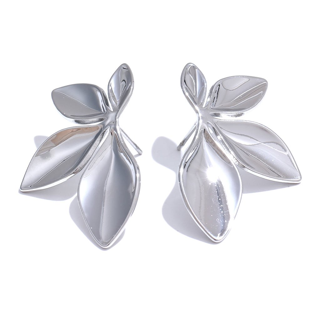 Bold Leaf Statement Earrings