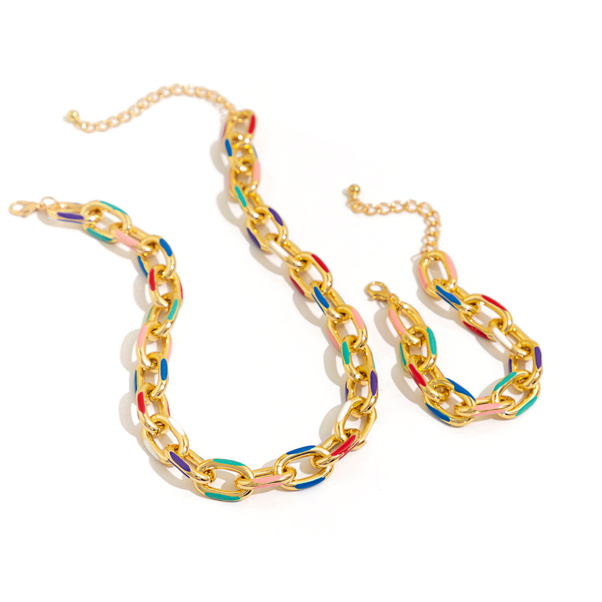 2pc Colorful Boho & Bracelet Set