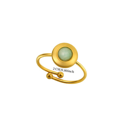 Round Tiger Eye Accent Ring