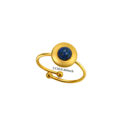 Round Tiger Eye Accent Ring
