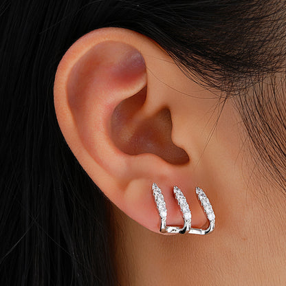 Claw-Set Sparkle Ear Trio