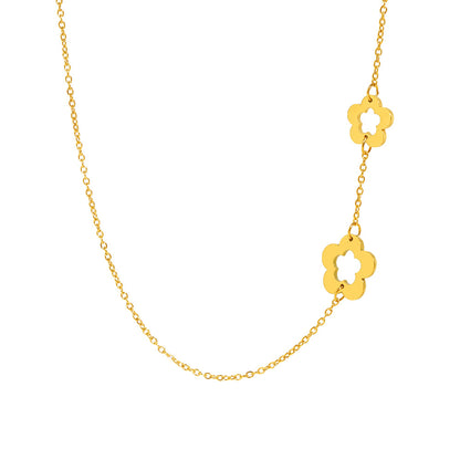 Tiny Flower Pendant Necklace