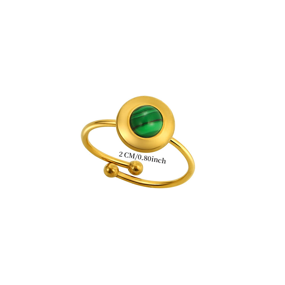 Round Tiger Eye Accent Ring