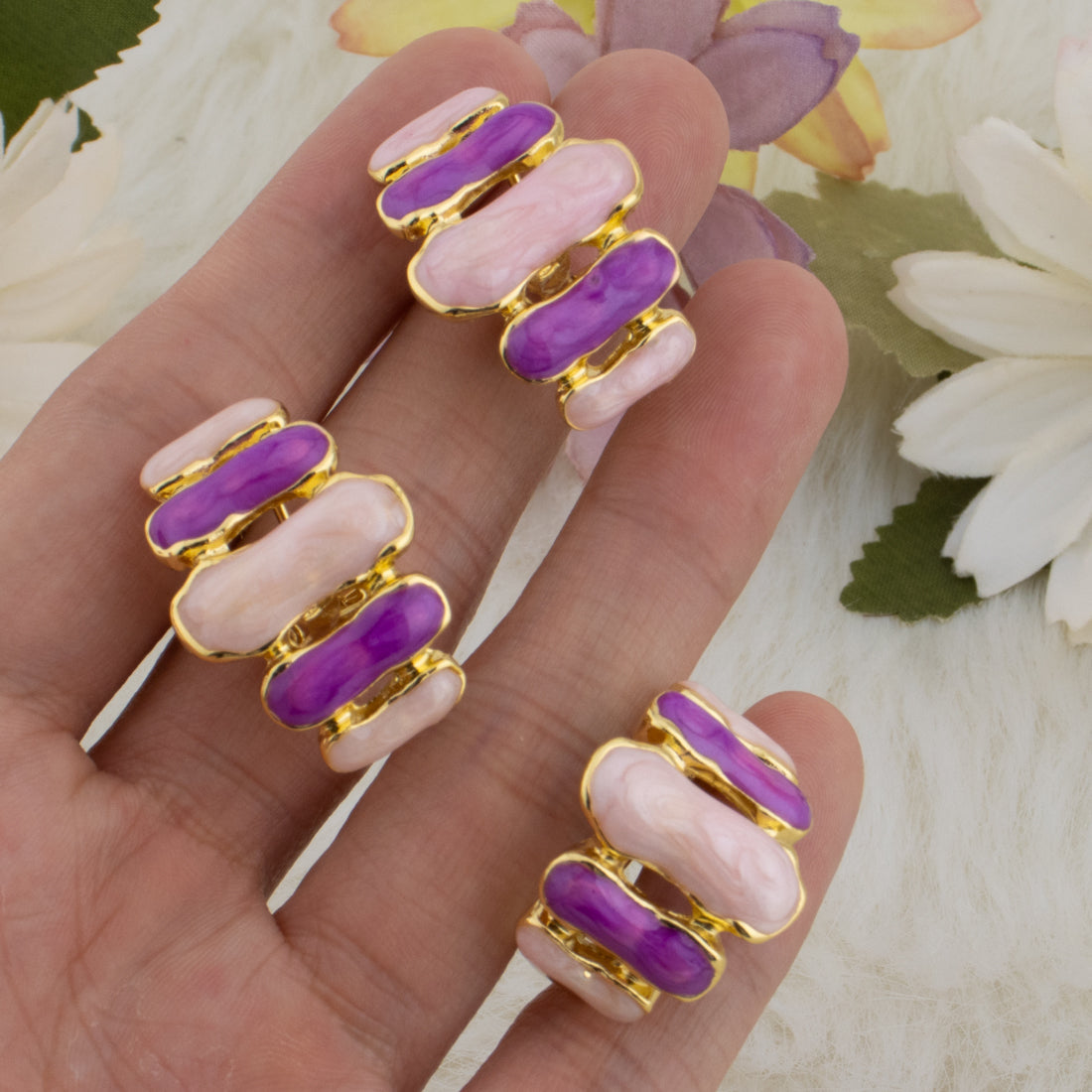 Colorful Earrings & Ring Set