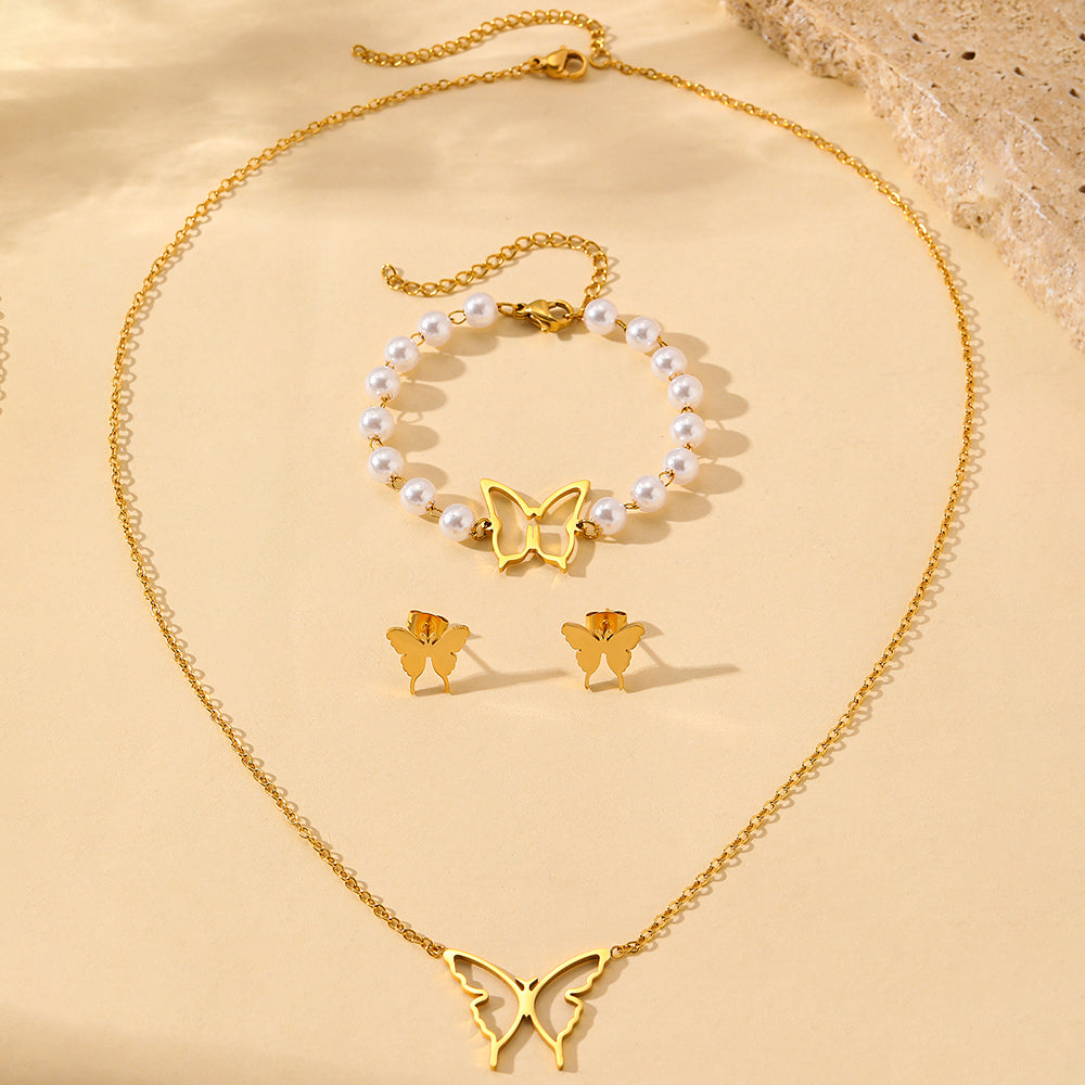3pc Butterfly Jewelry Set