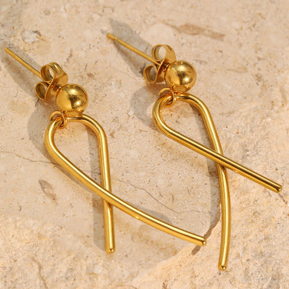 Twisted Ribbon Drop Earrings