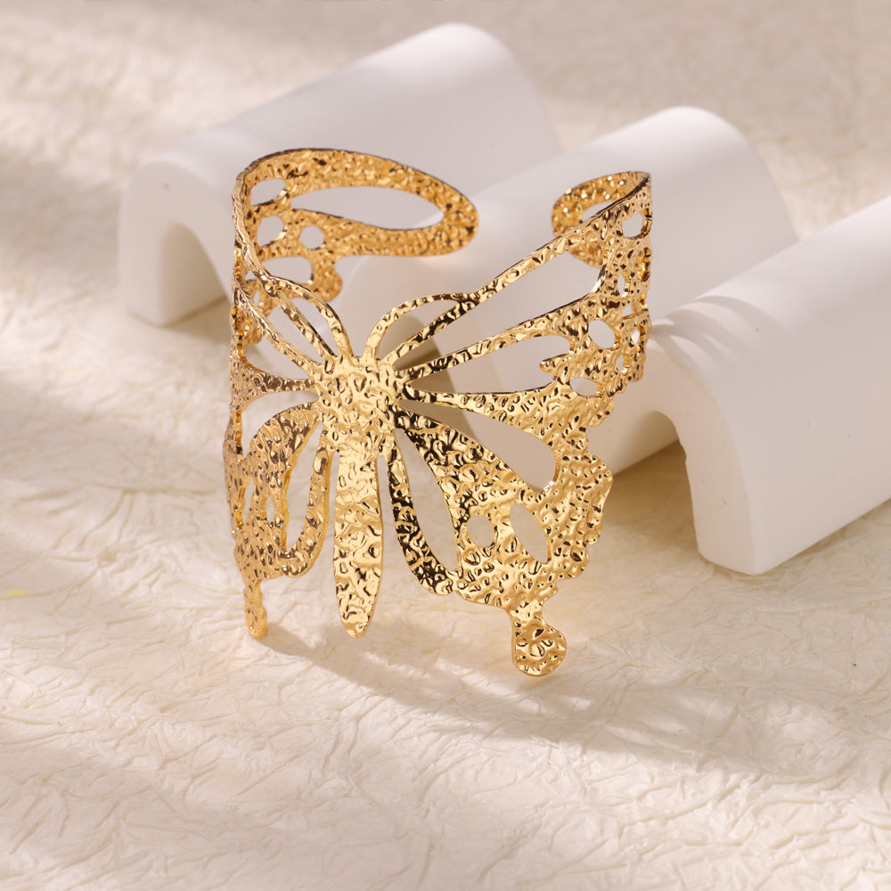 Butterfly Wide Cuff Bracelet