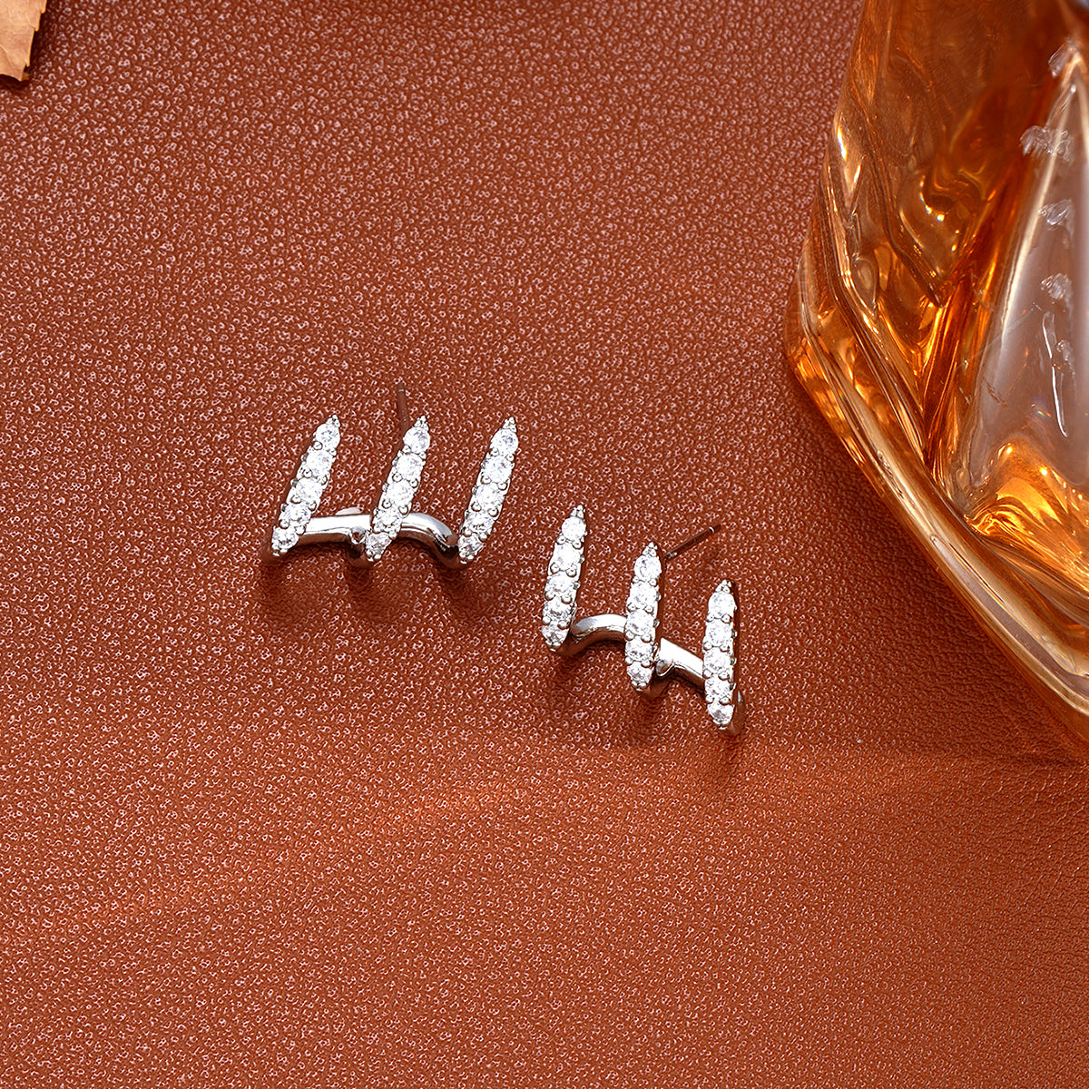 Claw-Set Sparkle Ear Trio