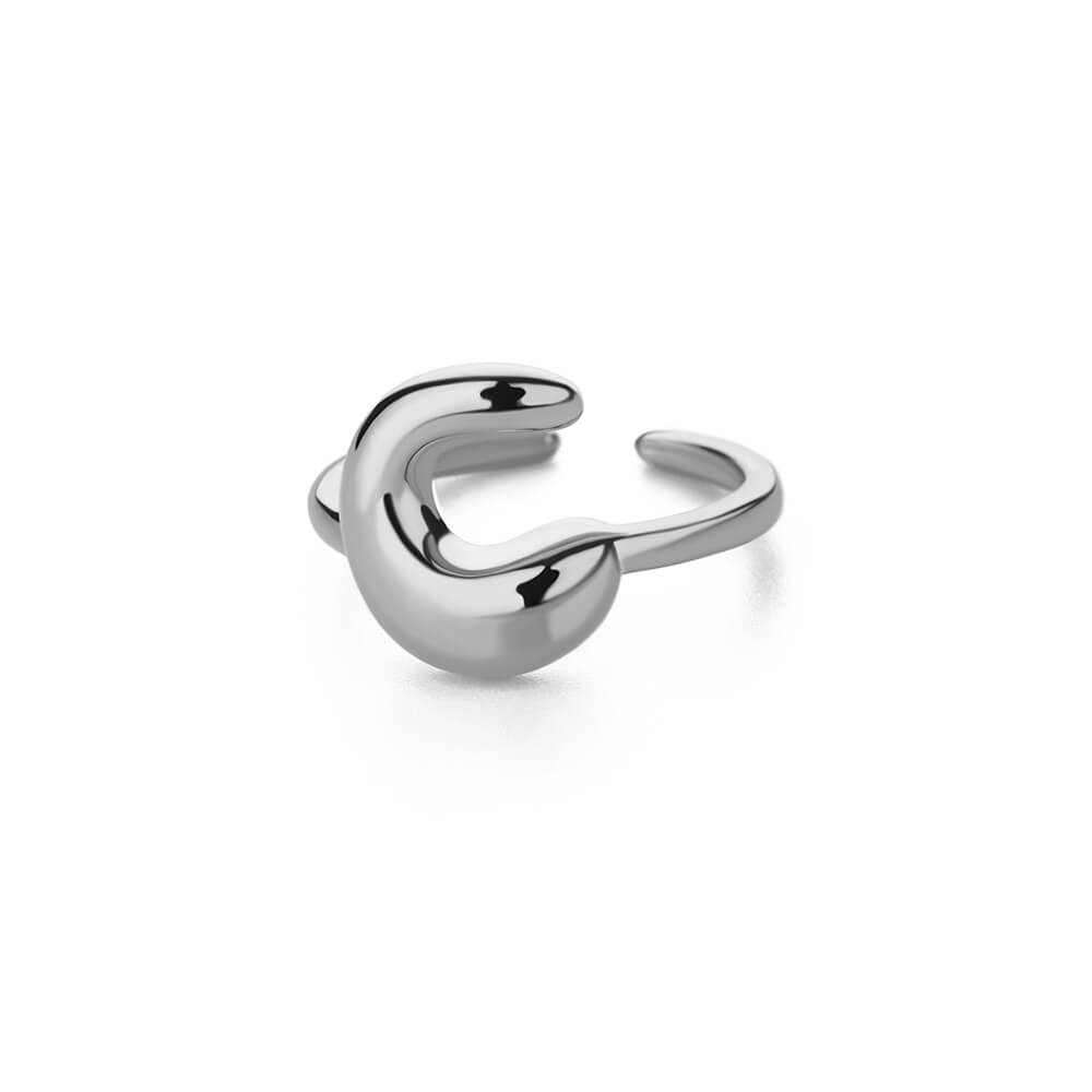 Gold Initial Statement Ring