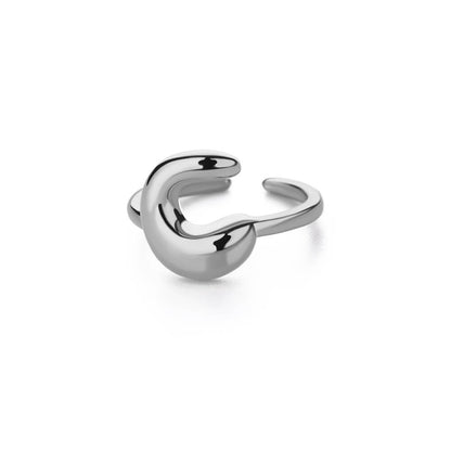 Gold Initial Statement Ring