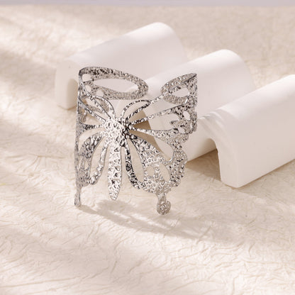 Butterfly Wide Cuff Bracelet