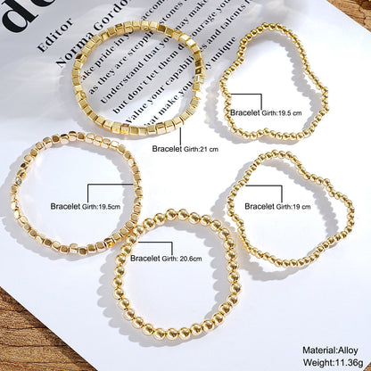 5pc Boho Geometric Beaded Bracelet Set