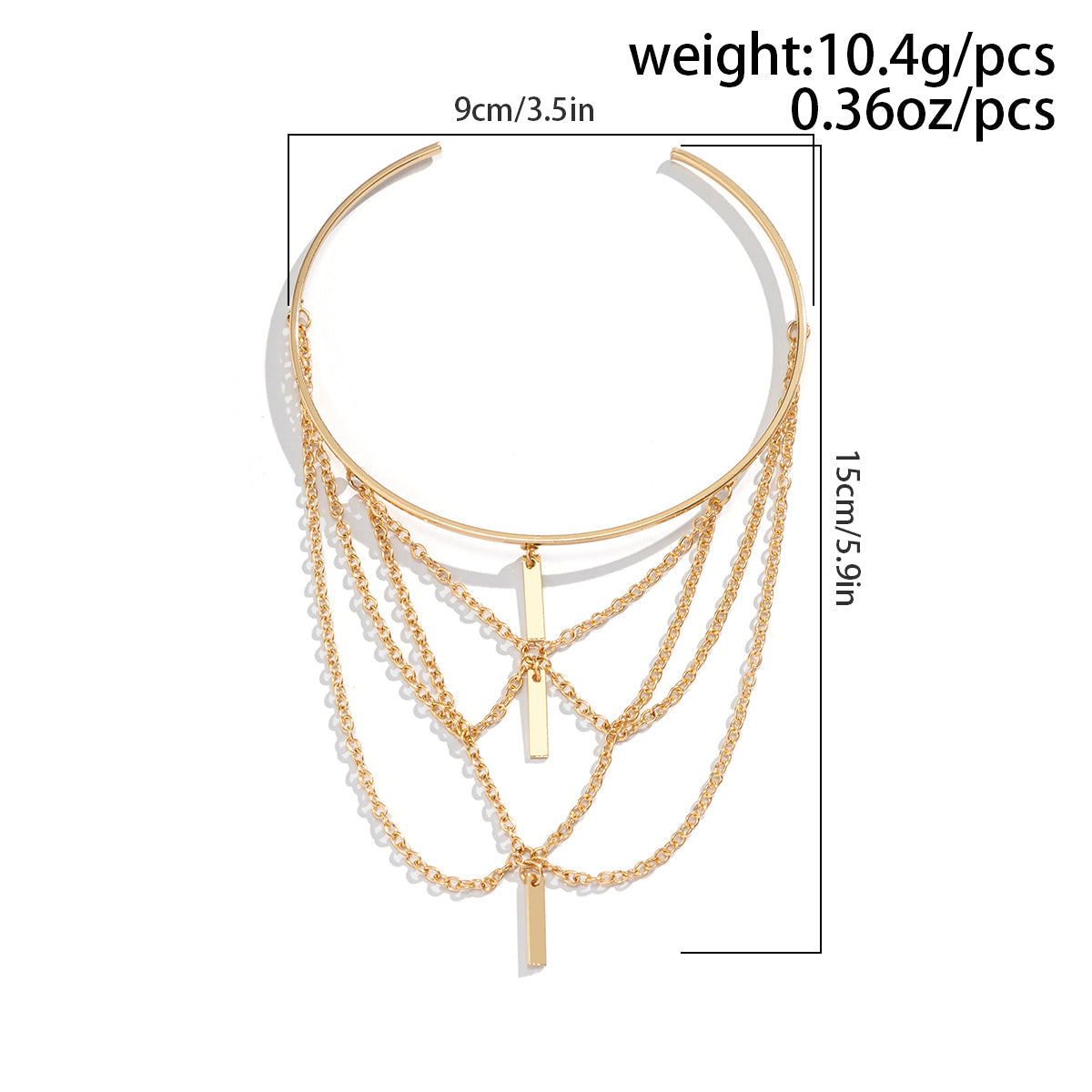 Gold Layered Chain Arm Cuff
