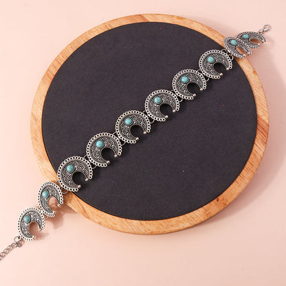 Boho Crescent Turquoise Choker