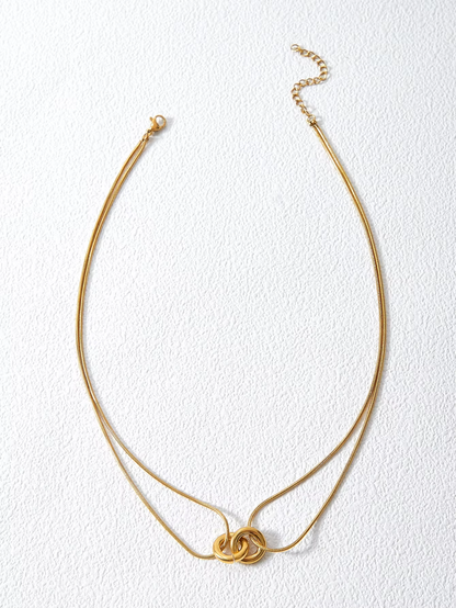 Double Layer Knot Chain Necklace