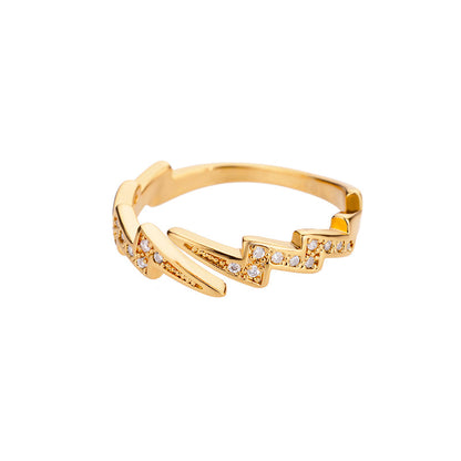 Diamond Zigzag Statement Ring