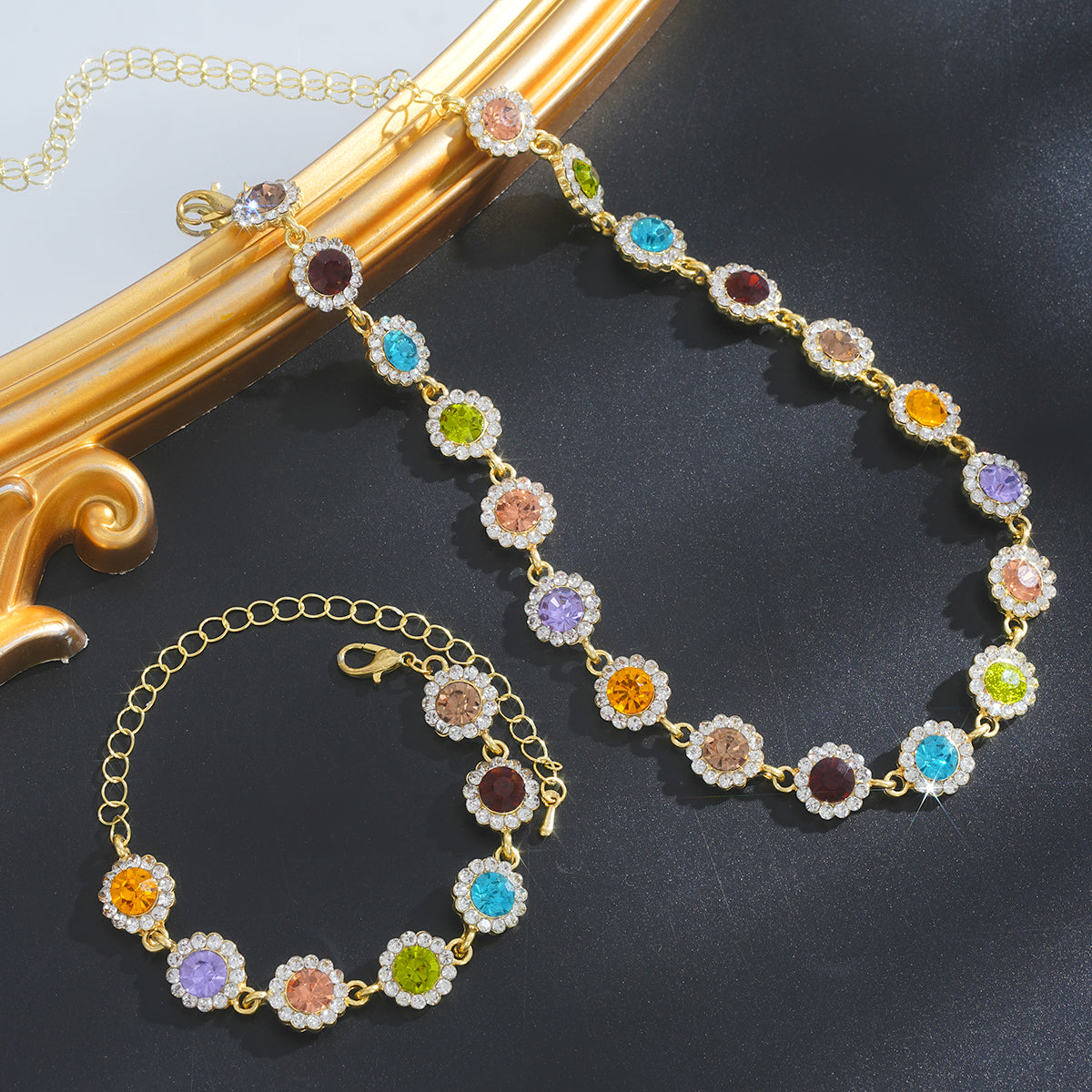 Colorful Choker & Bracelet Set