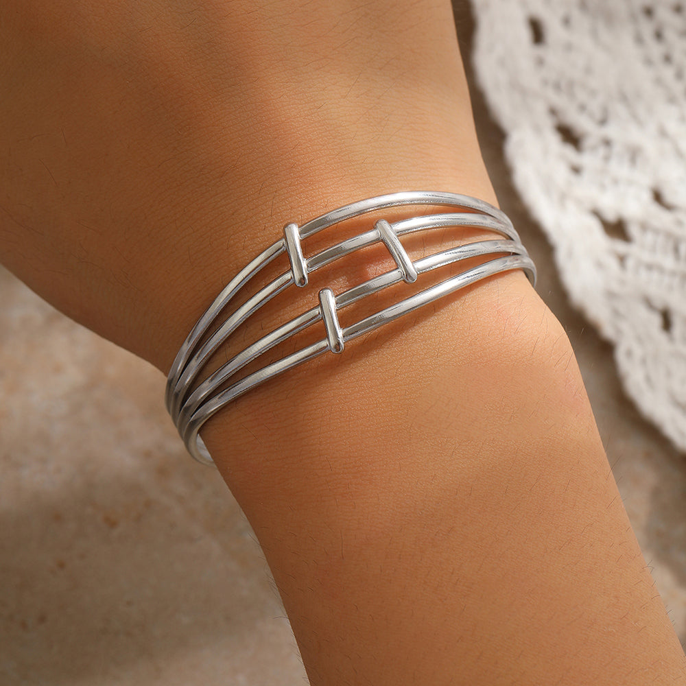Geometric Cage Cuff Bracelet