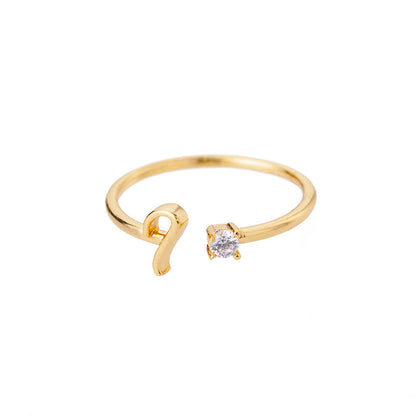 Mini Zircon Initial Ring
