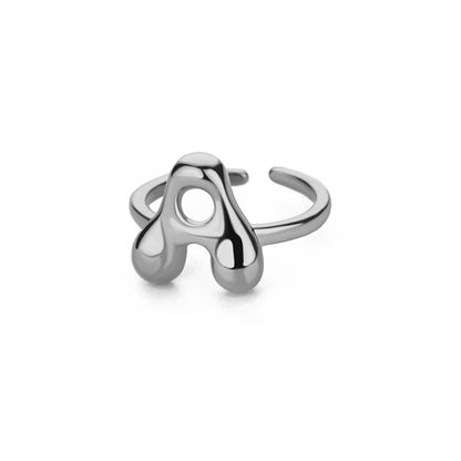 Gold Initial Statement Ring