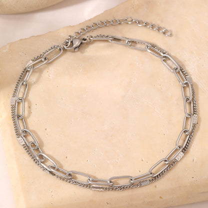 2pc Dainty Chain Anklet Set
