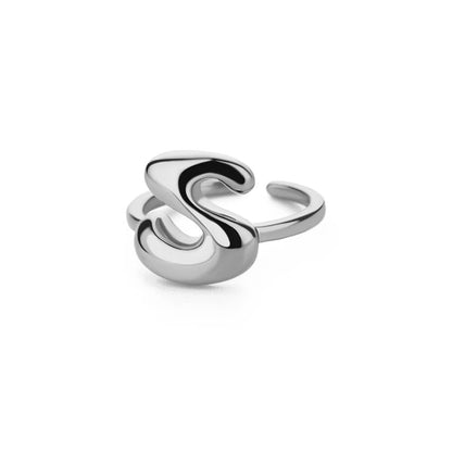 Gold Initial Statement Ring